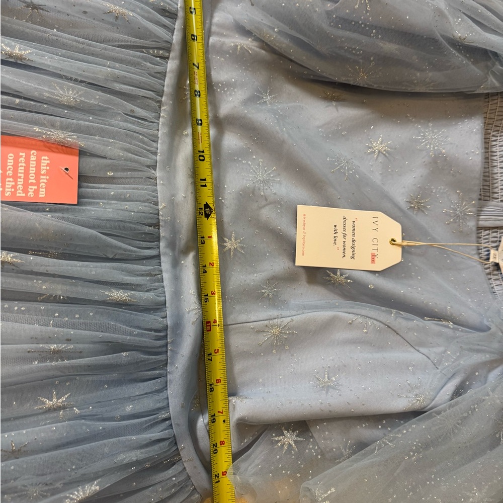 Elegant Baby Blue Dress - Picture 6 of 9